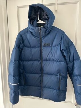 Helly Hansen Navy Blue Hooded Puffer Jacket Youth 16